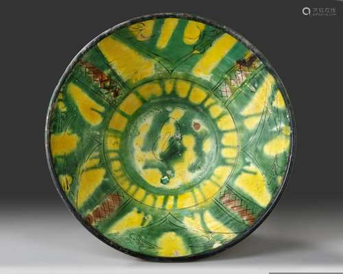 A NISHAPUR TANG SPLASHED BOWL, PERSIA, 10TH-11TH