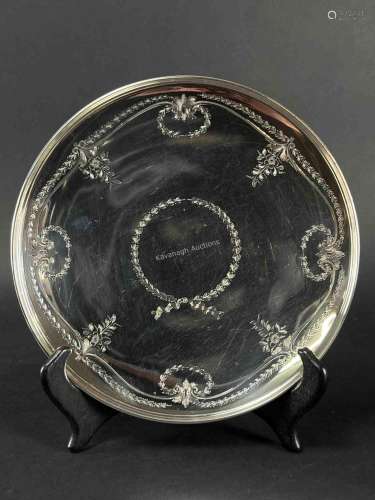 Birks Sterling Footed Dish Engraved Garlands