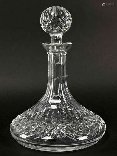 Waterford Cut Crystal Ship's Decanter, Alana Pattern