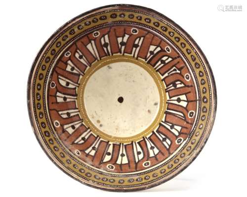 A SAMANID SLIP-PAINTED POTTERY BOWL, PERSIA, 9TH-10TH