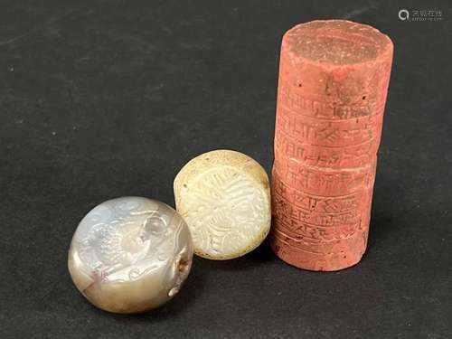 Lot of Carved Egyptian Stamps / Seals