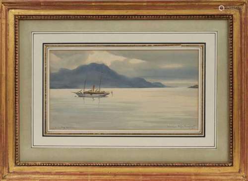 William Alister Macdonald (1861-1948) watercolour - Schooner...