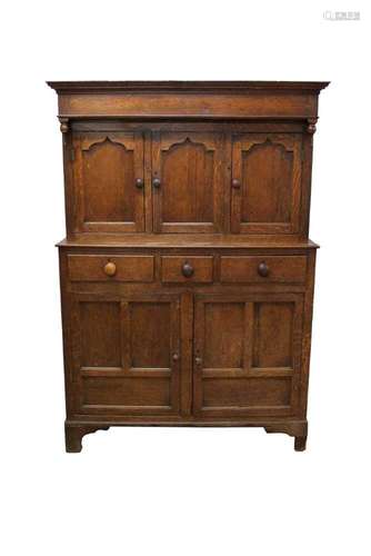 18th century oak court cupboard