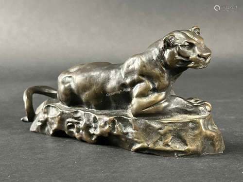 Signed Panther of Tunisia by Antoine-Louis Barye