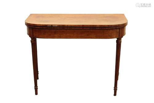 Regency satinwood card table