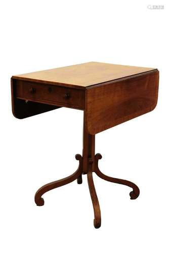 Regency rosewood and tulipwood crossbanded pembroke table