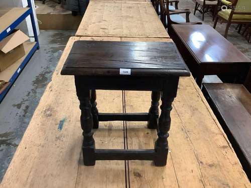 17th century oak joint stool