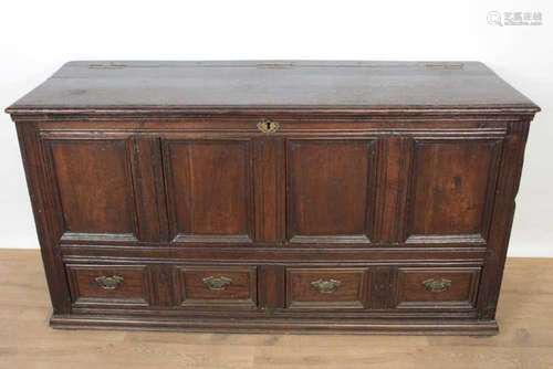 18th century oak mule chest