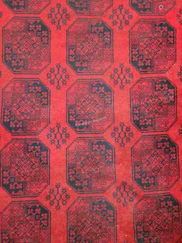 Middle Eastern Red Wool Aqcha Rug