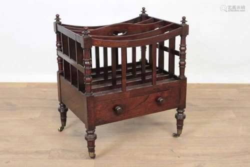 Mid 19th century rosewood Canterbury with four divisions