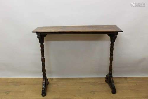 19th century fruitwood Continental prayer book table