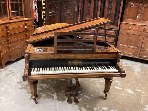 19th century rosewood boudoir grand piano by John Broadwood ...