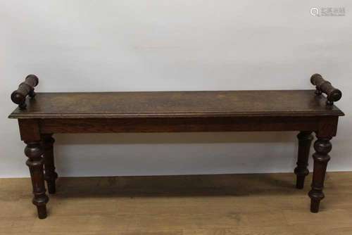 Victorian oak window seat