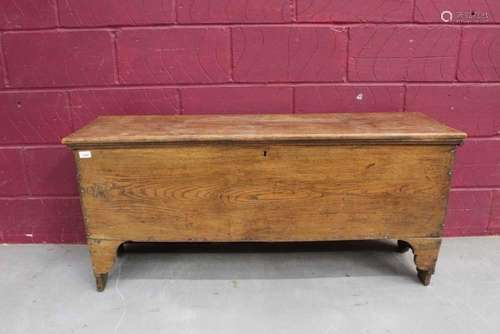 18th century oak five plank coffer