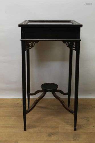 Early 20th century Chippendale revival mahogany glass topped...