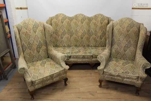 Queen Anne style three piece suite