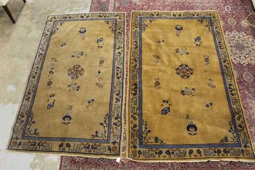 Pair 1930s Chinese carpets