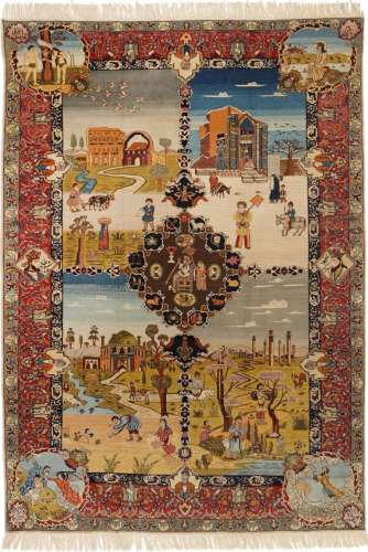 Tabriz Antique Handknotted Carpet, 200 x 294 cm.