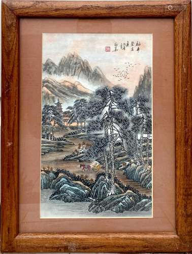 A Framed Chinese Painting