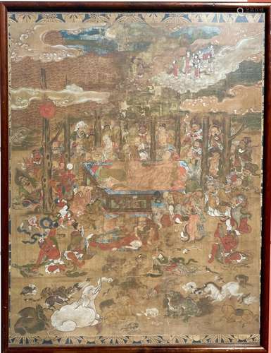 A Framed Cloth Painting