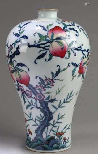 Chinese 'Doucai' Porcelain Meiping Vase