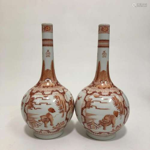 A Pair of Porcelain Vases