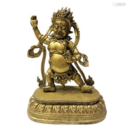 A Gilt Bronze Bodhisattva Statue