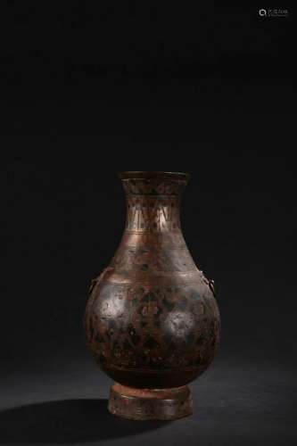 CHINESE BRONZE MIX METAL VASE