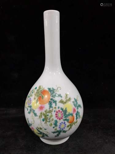 CHINESE FAMILLE ROSE VASE,CHENGHUA MARK