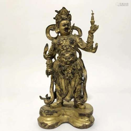 A Gilt Bronze Bodhisattva Statue