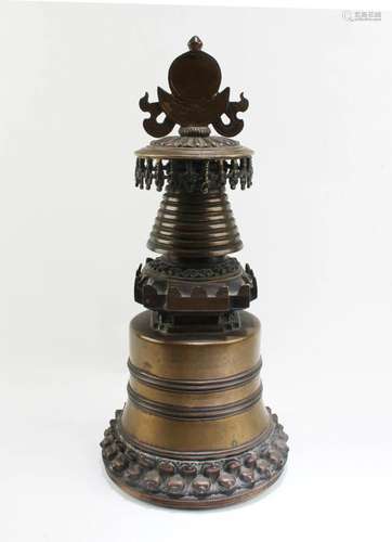 A West Tibetan Bronze Stupa of Kadampa Choden, 14-