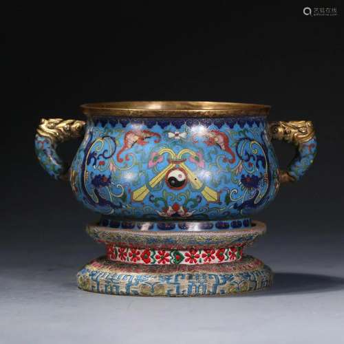 CHINESE CLOISONNE CENSER