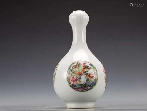 CHINESE ENAMEL GLAZED GOURD VASE,YONGZHENG MARK