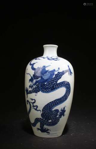 Chinese Blue & White Porcelain Vase