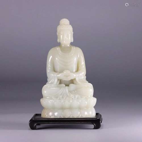 CHINESE HETIAN JADE BUDDHA