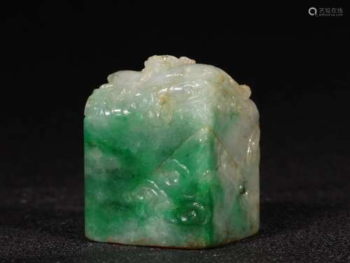 CHINESE JADEITE DRAGON SEAL