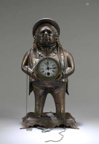 A Bronze Table Clock