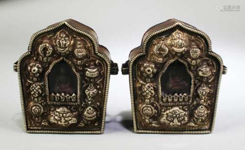 A Group of Two Antique Silver Buddha Casing, with