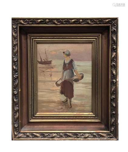 A Framed Western Oil Painting