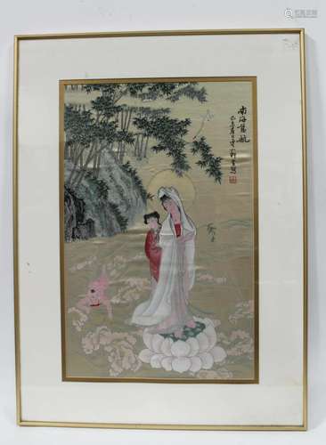 A Framed Embroidery Painting