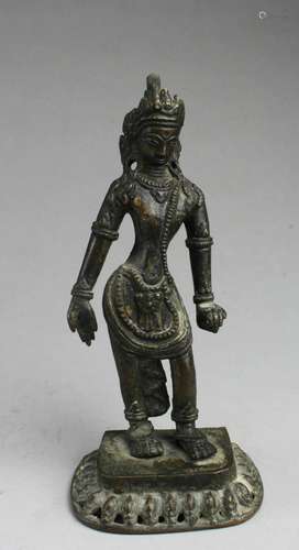 A Bronze Bodhisattva Statue