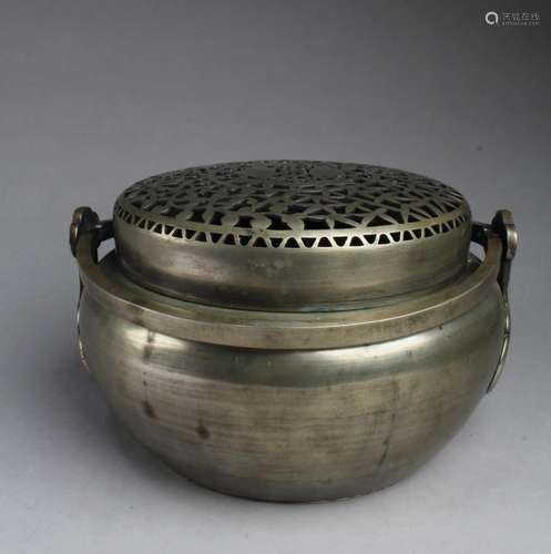 Antique Chinese Bronze Hand Warmer