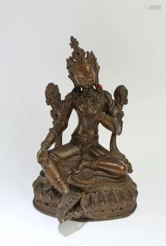 Antique Chinese Bronze Bodhisattva Statue