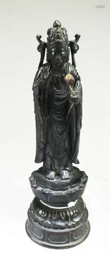 Antique Bronze Bodhisattva Statue