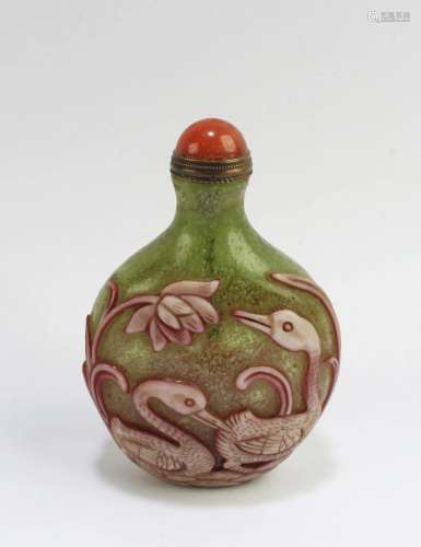 Chinese Peking glass Snuff Bottle