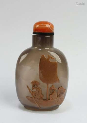 Chinese Agate Snuff Bottle