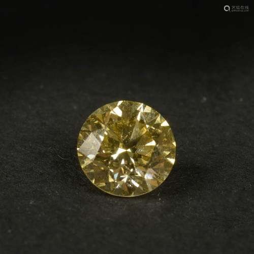 Diamant taille brillant naturel Fancy yellow de +/-1,01 cara...