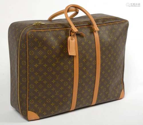 Valise de marque Louis Vuitton en toile enduite "Monogr...