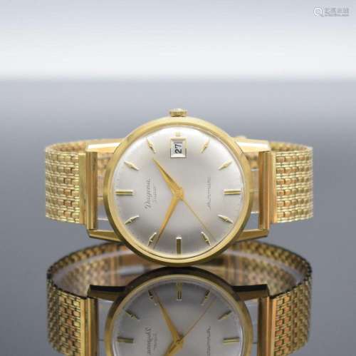 DUGENA 14k yellow gold gents wristwatch with micro-rotor