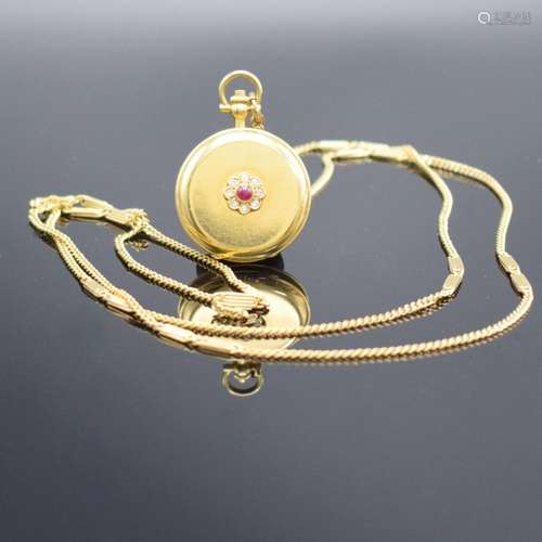 CHOPARD 18k yellow gold ladies pocket watch